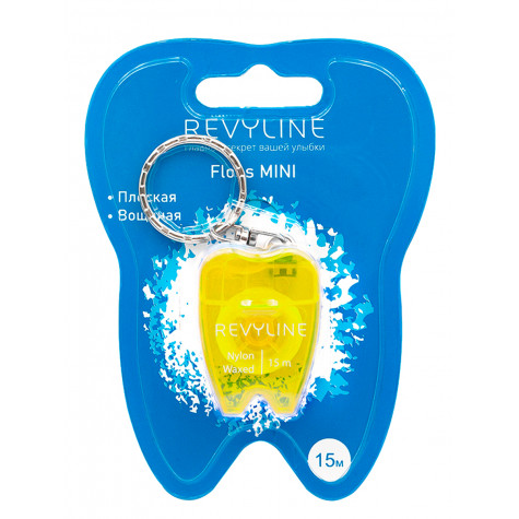 Зубная нить вощеная Revyline floss mini, 15 m, желтая